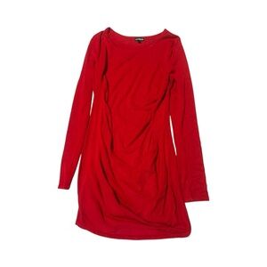 Atmosphere Vibrant Red Long Sleeve Dress